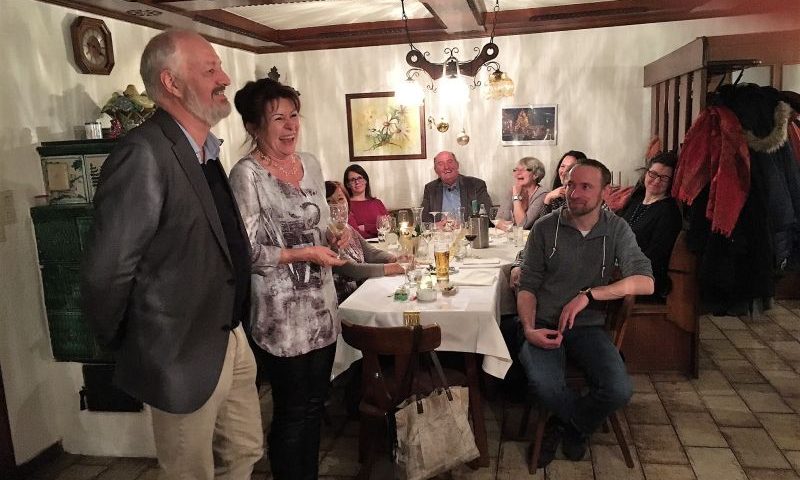 Brigitte Riedl und Dr. Franz Reiner bei der Hospizweihnachtsfeier 2016