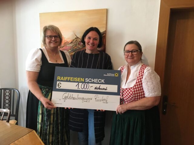 Goldhaubengruppe Rüstorf spendete