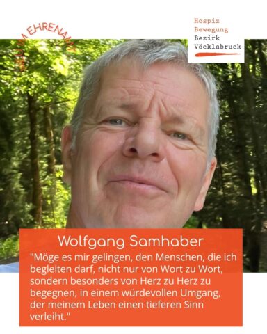 Wolfgang Samhaber, neu im Ehrenamtsteam